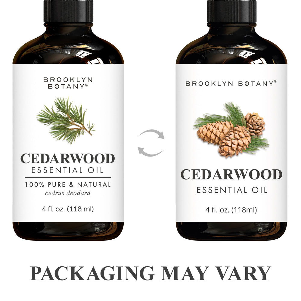 Brooklyn Botany amber glass bottle guards cedarwood oil potency.