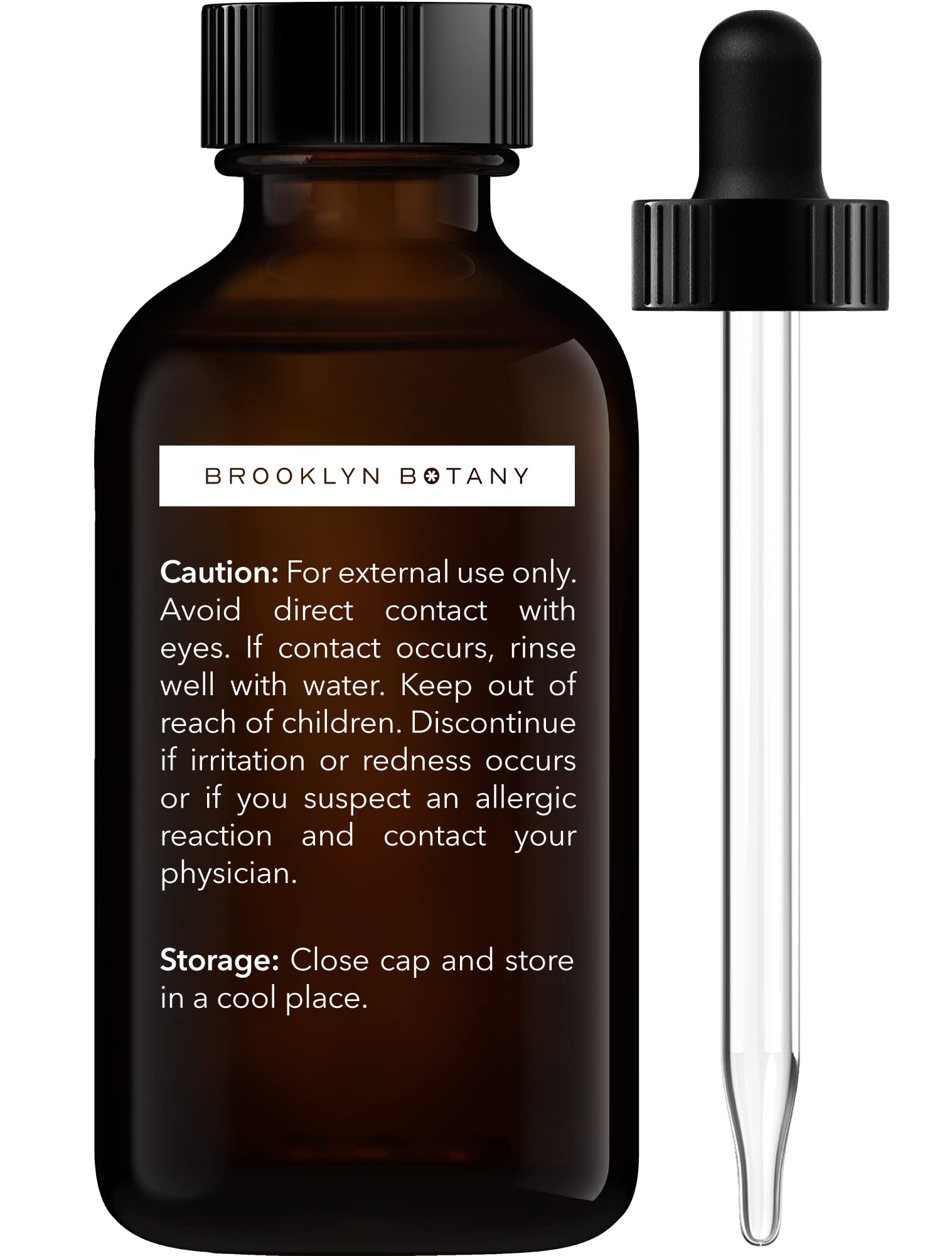 Brooklyn Botany bergamot essential oil in amber glass protects potency and freshness.