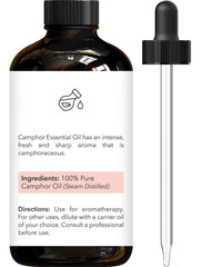 Brooklyn Botany Camphor Oil dropper used for precise diffuser dosing
