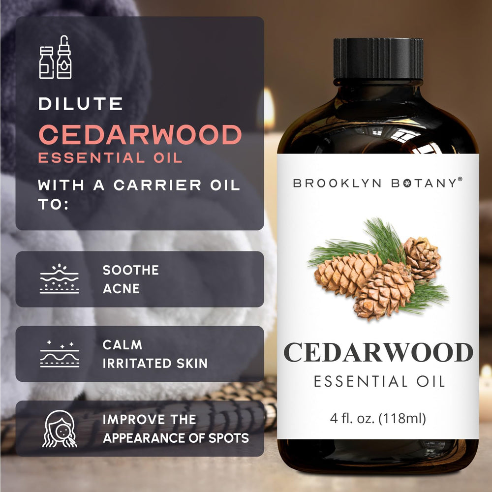 Brooklyn Botany cedarwood oil in secure packaging for long term storage.