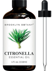 Brooklyn Botany Citronella oil bottle with dropper for precise diffusion and easy dosing.