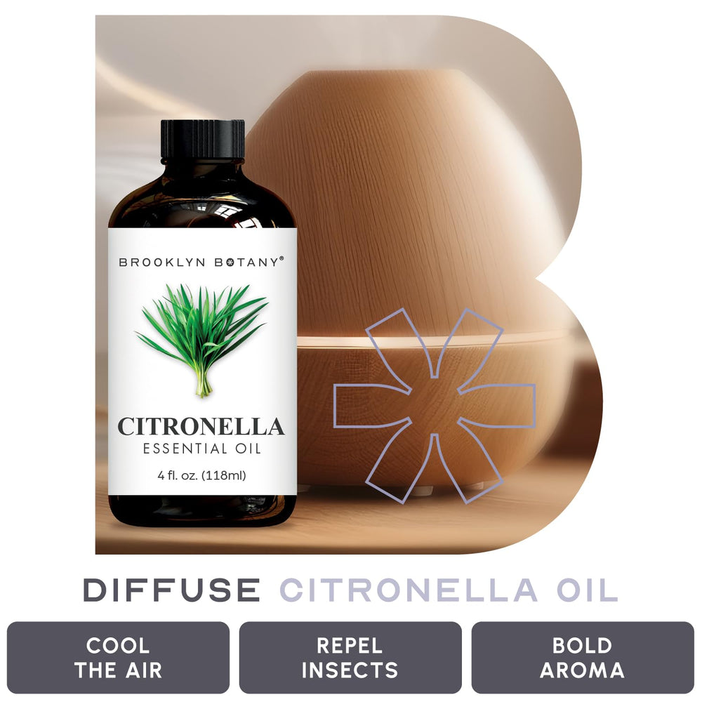 Brooklyn Botany Citronella bottle showing dropper for convenient dilution and use.