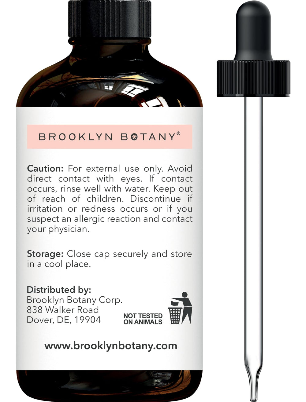 Closeup of Brooklyn Botany Citronella label indicating purity for safe diffuser use.