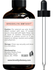 Closeup of Brooklyn Botany Citronella label indicating purity for safe diffuser use.