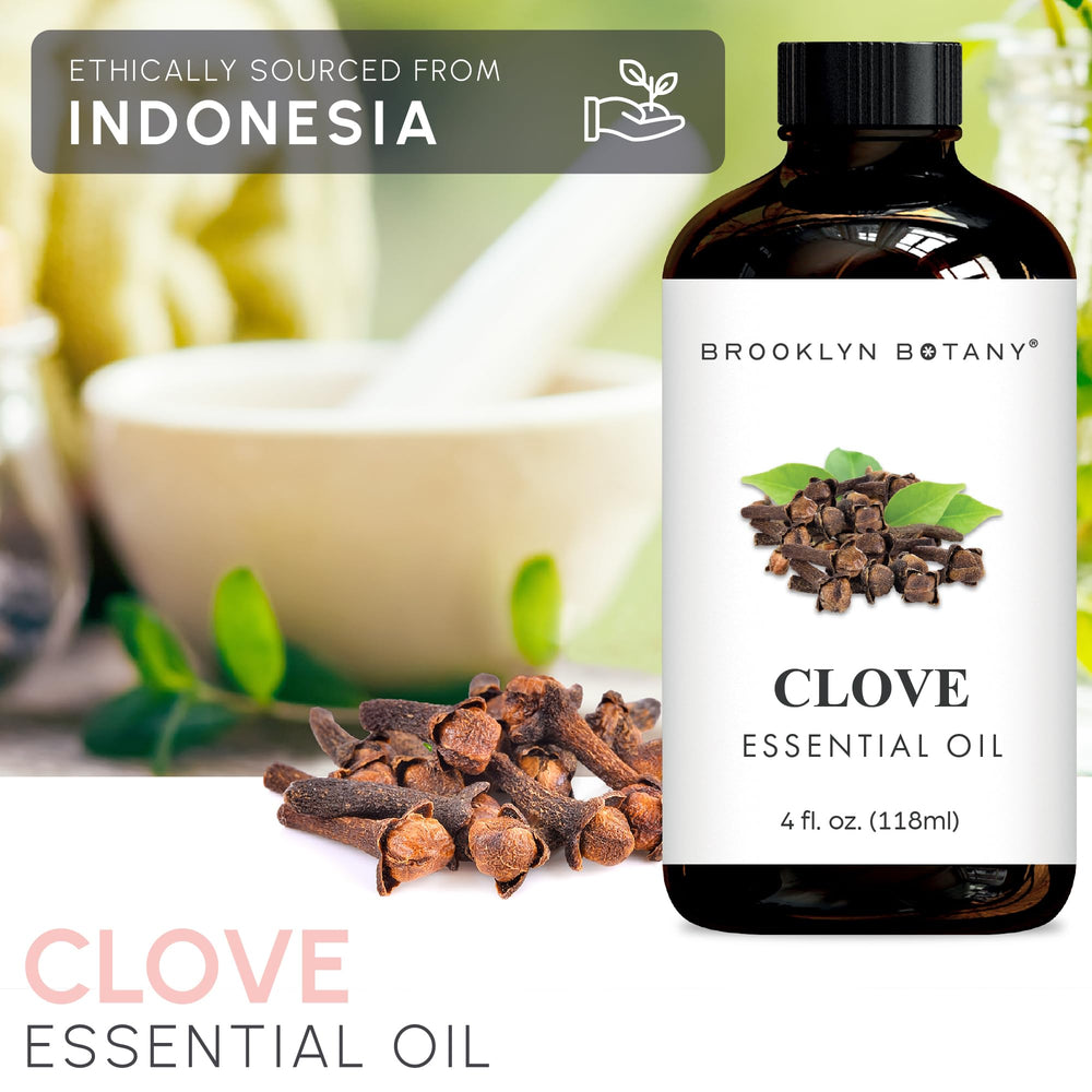 Brooklyn Botany clove oil blends well with other essential oils.