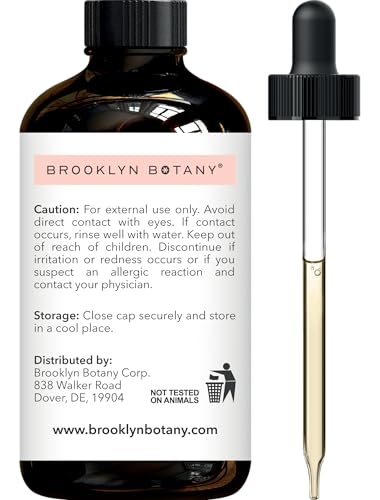 Label detail shows purity and Premium Grade quality of Brooklyn Botany oil