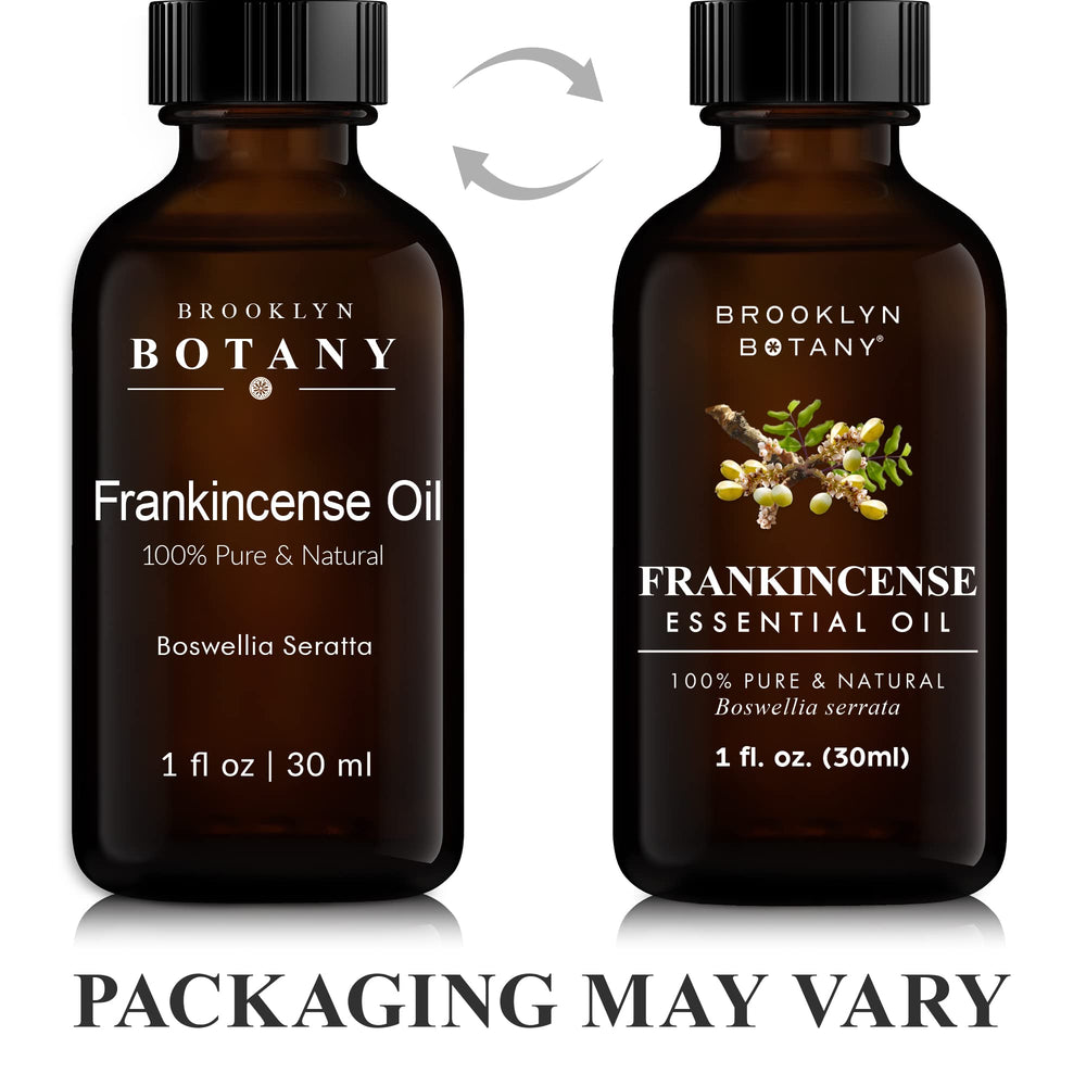 Diffuser blends with Brooklyn Botany Frankincense essential oil for a warm aroma.