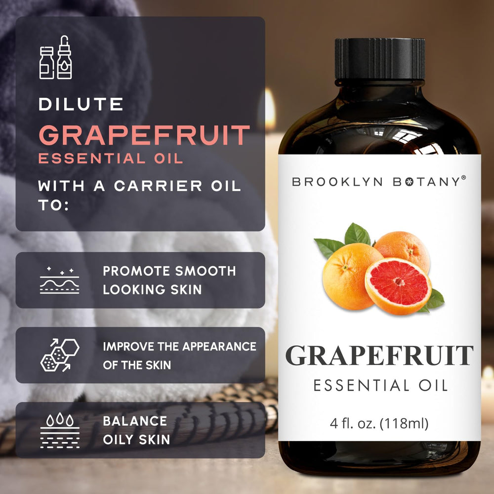 Brooklyn Botany Grapefruit oil blends well with other essential oils for custom scents.