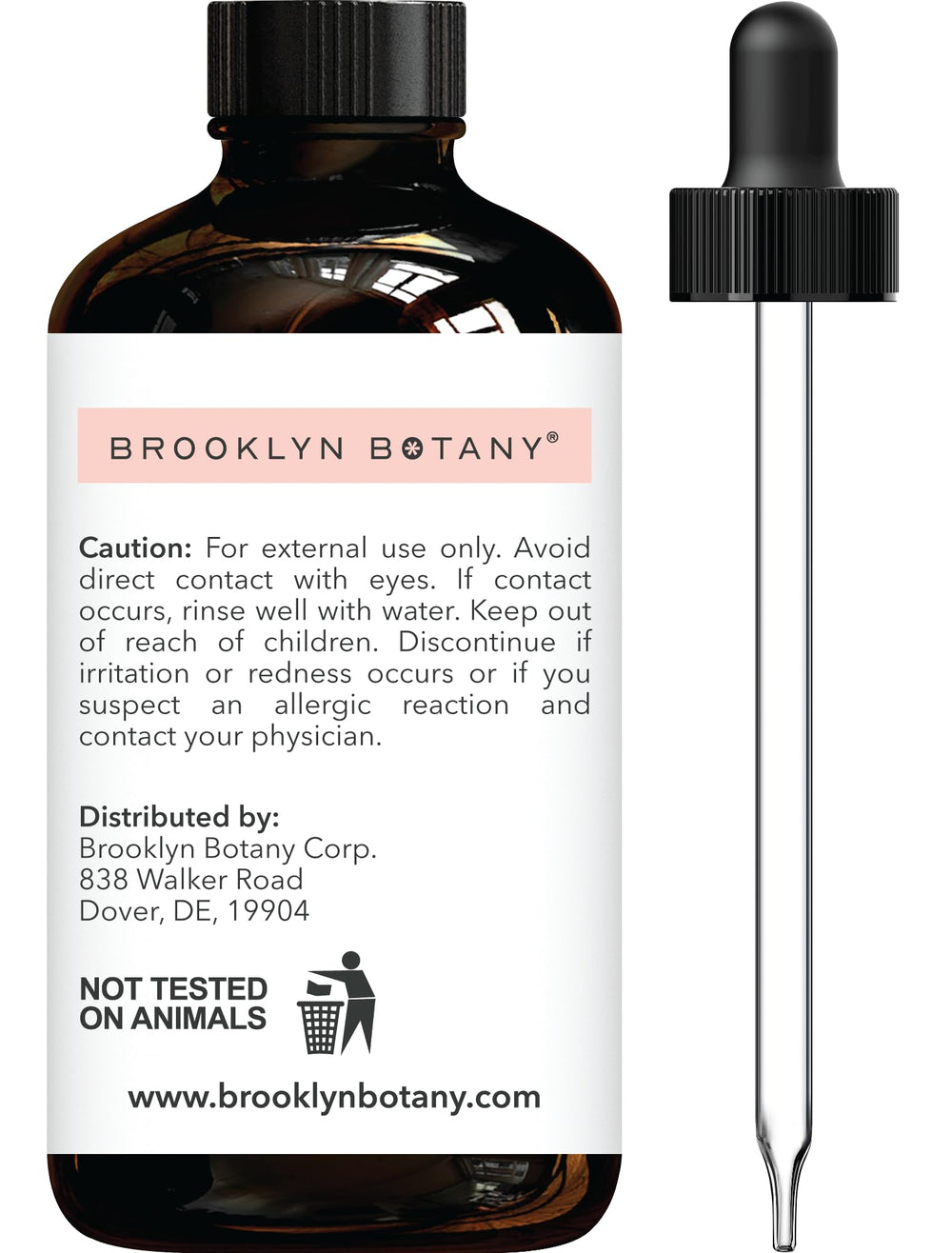 Brooklyn Botany Helichrysum oil in amber bottle protects aroma from light