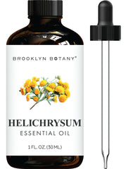 Brooklyn Botany Helichrysum oil bottle with dropper for precise aromatherapy use