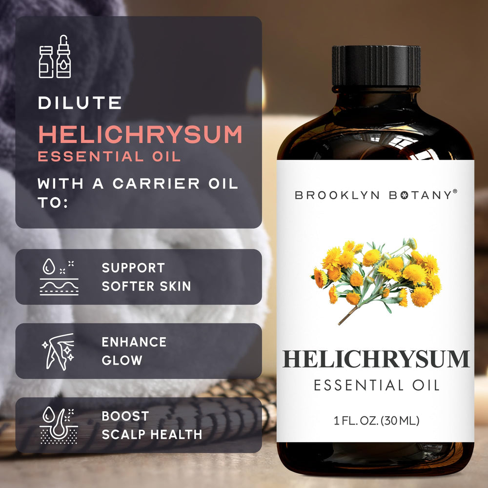 Brooklyn Botany Helichrysum oil bottled in the USA for quality control