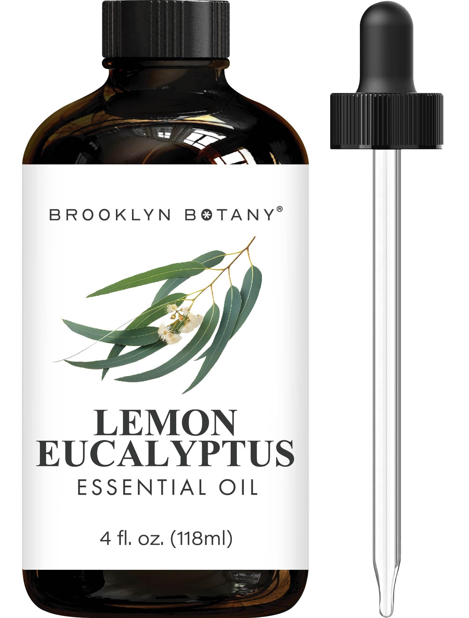 Brooklyn Botany Lemon Eucalyptus Oil bottle showing premium purity for diffuser routines