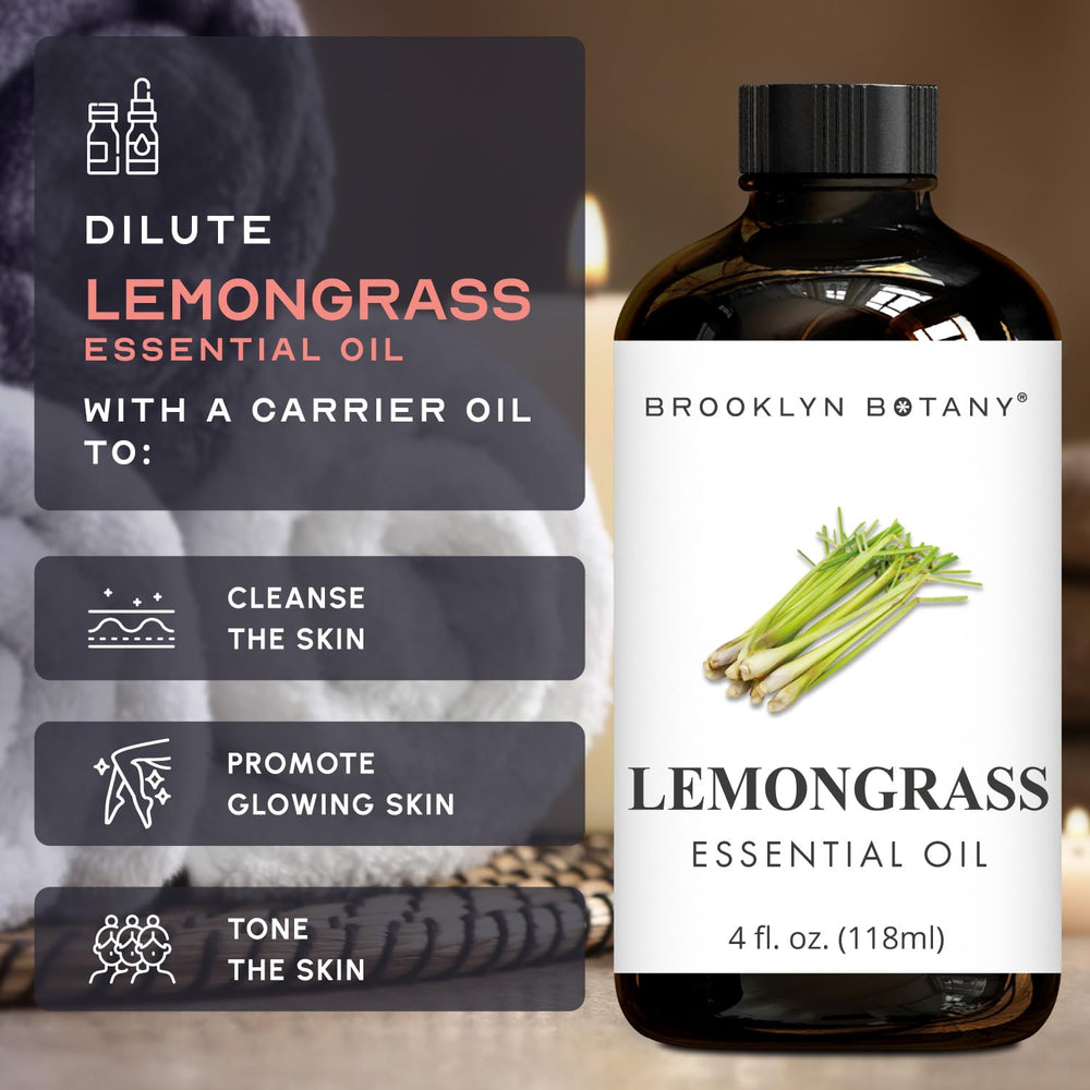 Brooklyn Botany Lemongrass Oil blend-friendly image shows compatibility with other oils.