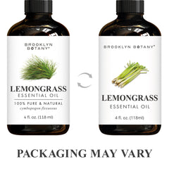 Brooklyn Botany Lemongrass Oil dropper enables precise dosing for diffusers.