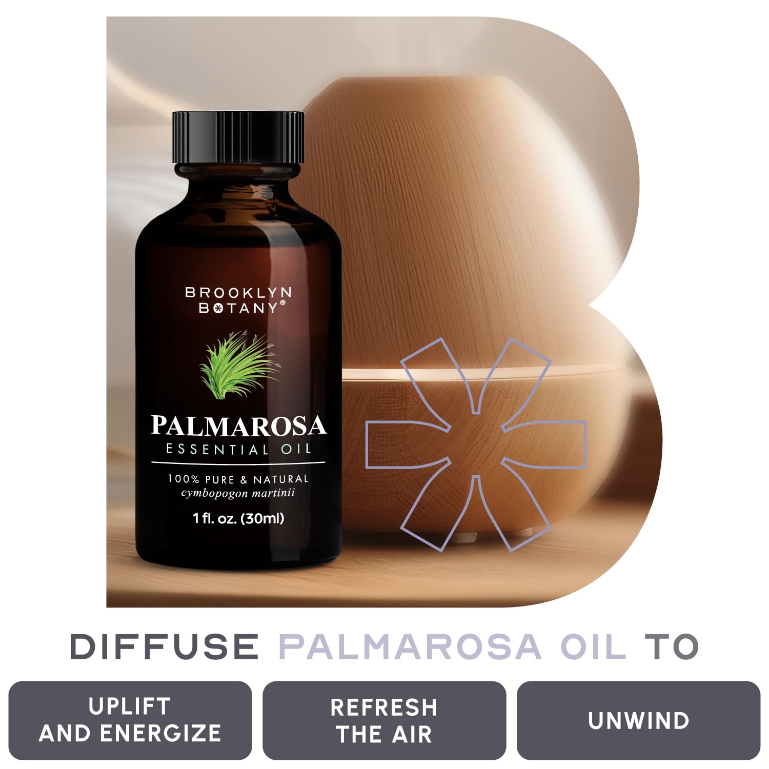 Brooklyn Botany Palmarosa blend ideas for versatile aromatherapy pairings.