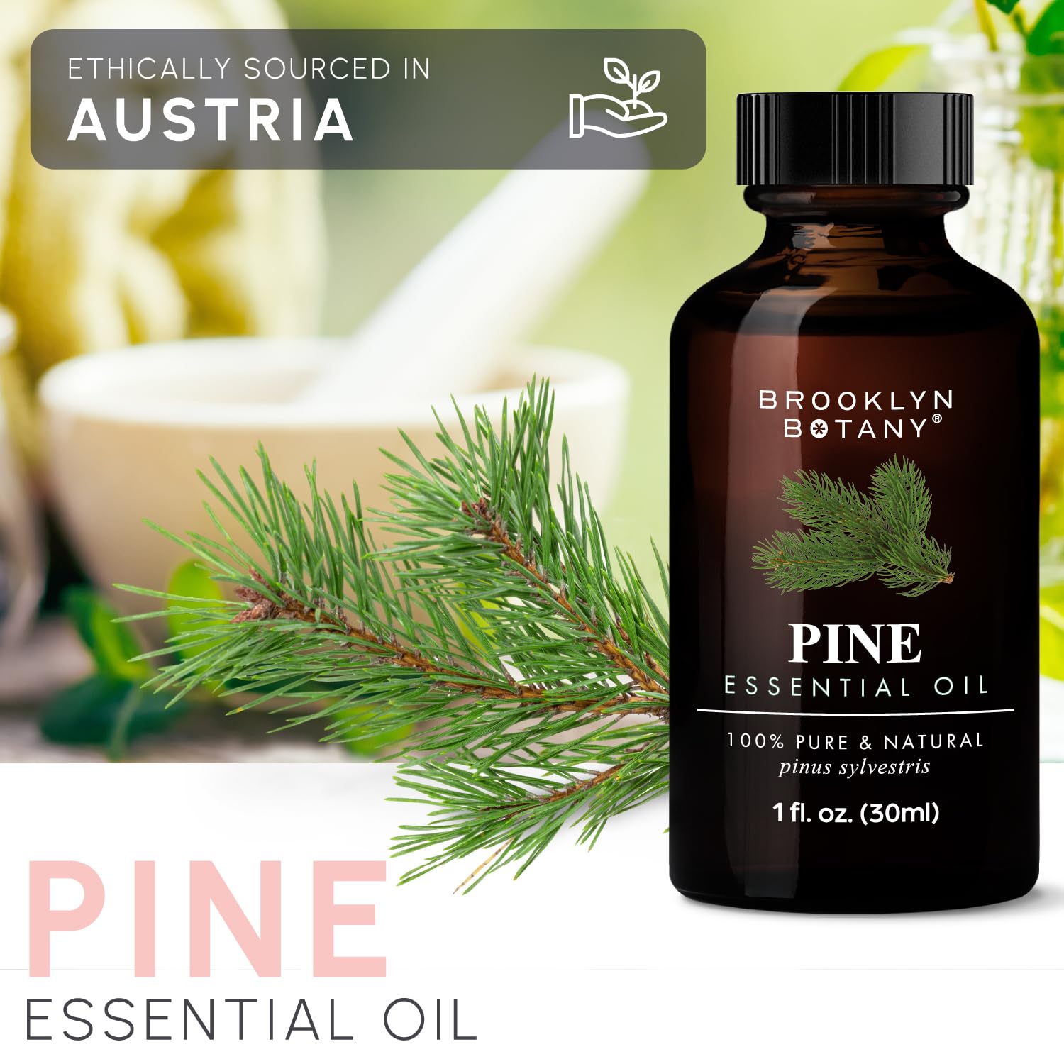 Brooklyn Botany Pine Essential Oil being used for DIY blends.