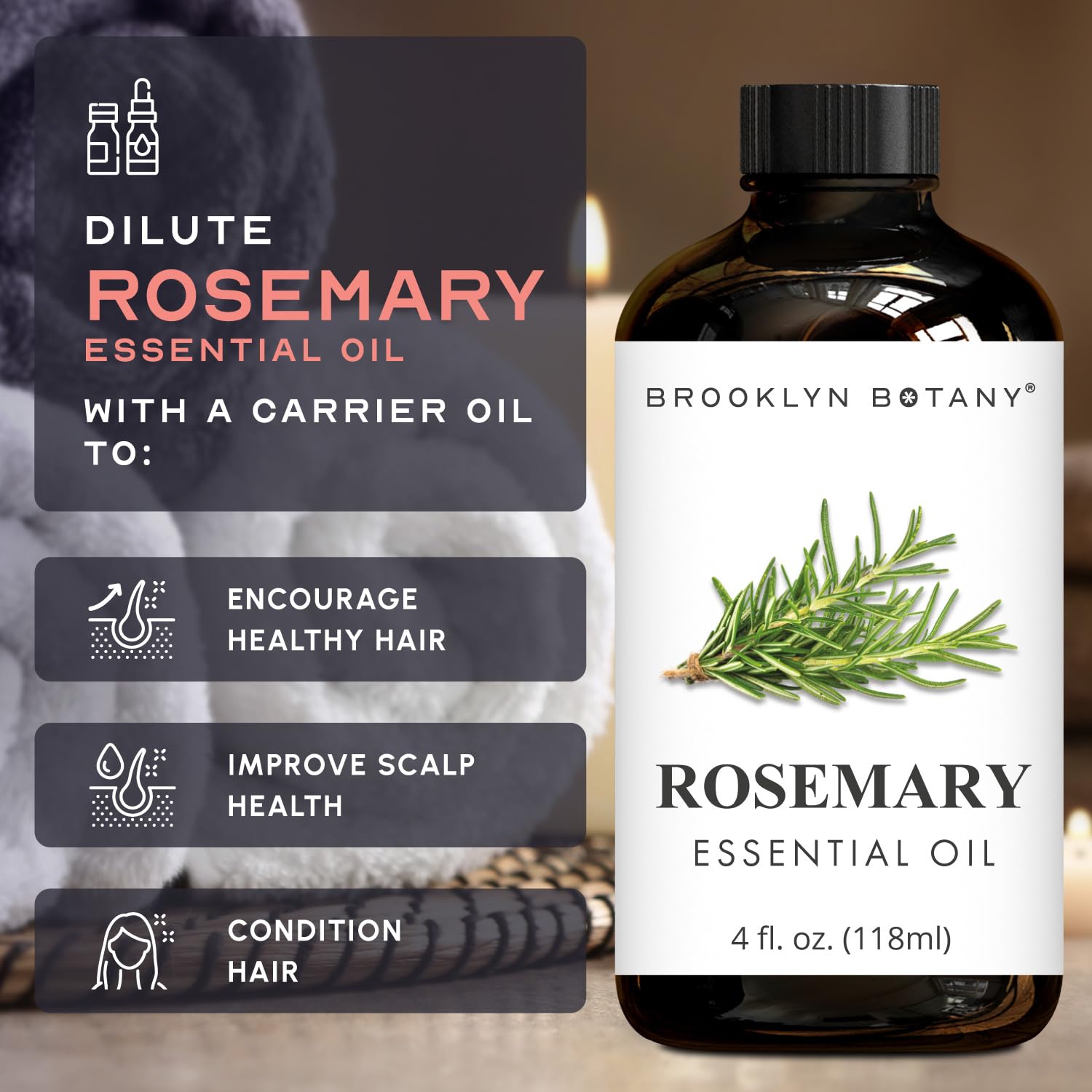 Diluting rosemary oil for safe skin care application