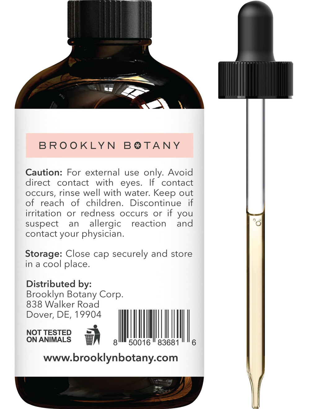 Brooklyn Botany Spearmint Oil dropper cap for precise measurement