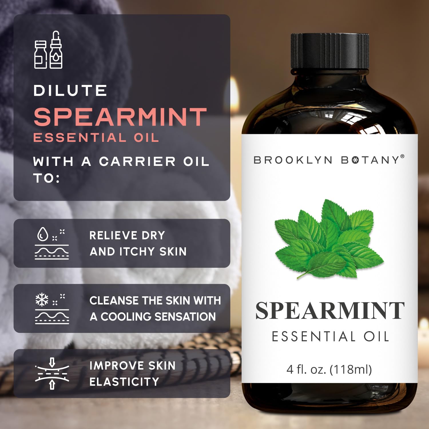 Brooklyn Botany Spearmint Oil secure packaging for easy storage