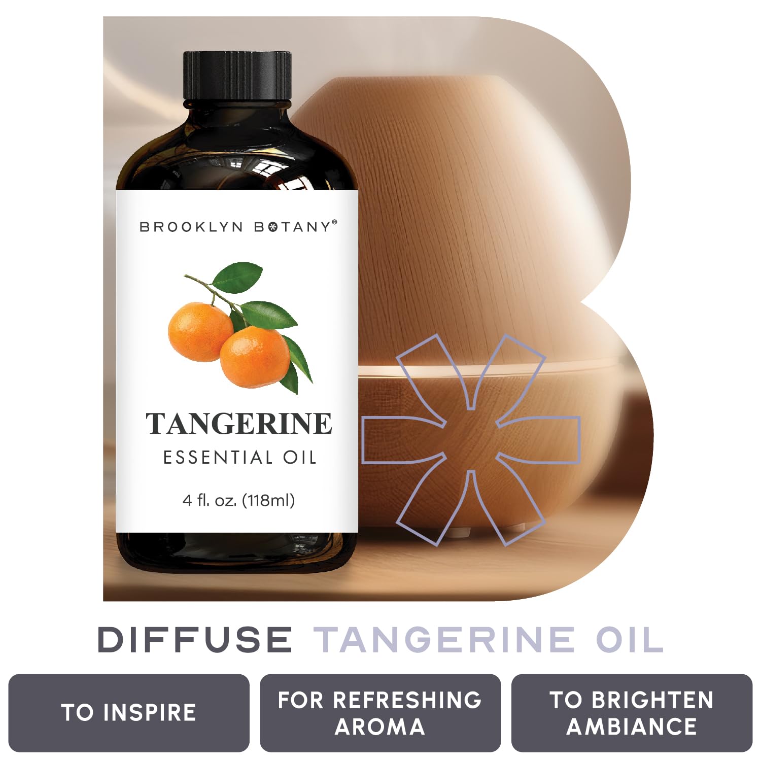 Brooklyn Botany Tangerine oil ready for diffuser use and blending