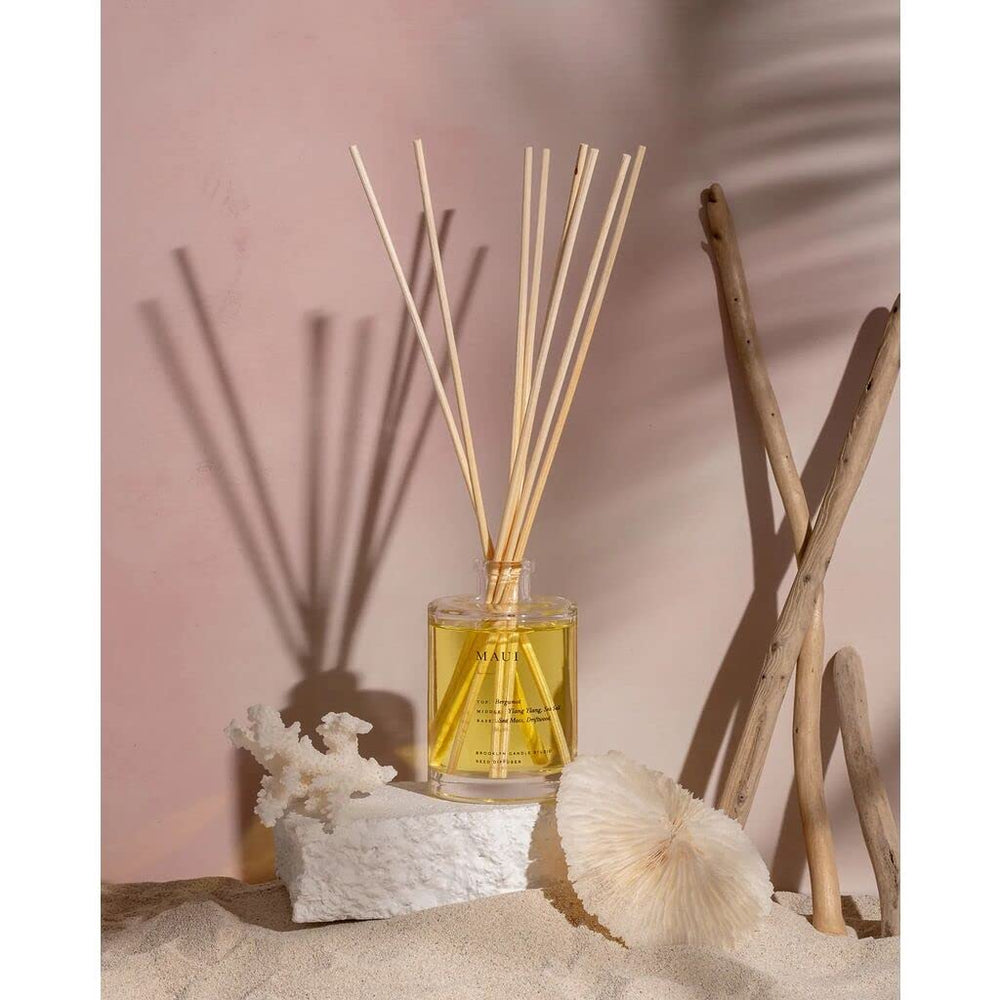 Screen-printed glass bottle of Brooklyn Candle Studio Santorini diffuser
