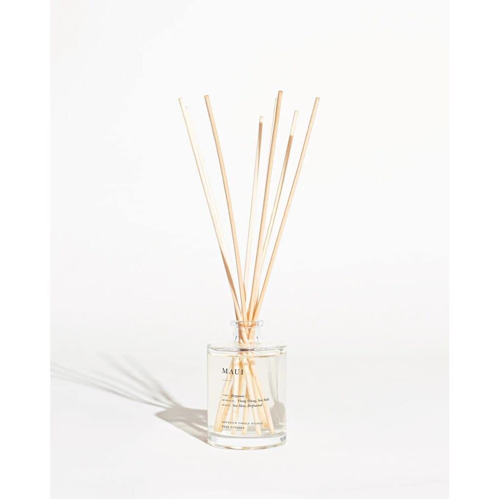 Santorini diffuser reeds laid out for even diffusion by Brooklyn Candle Studio