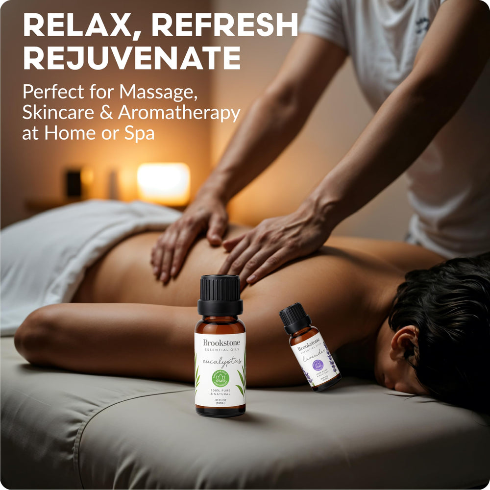Brookstone tea tree essential oil for natural cleaning blends when diluted.