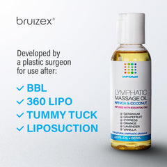 Bruizex ingredient blend label with arnica and essential oils.