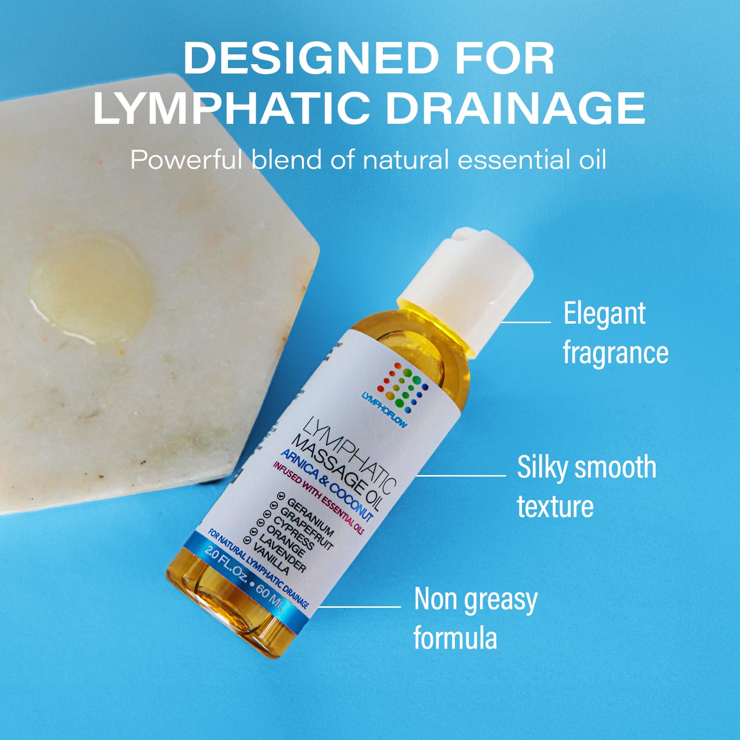 Bruizex massage therapist applying oil during gentle lymphatic drain massage.