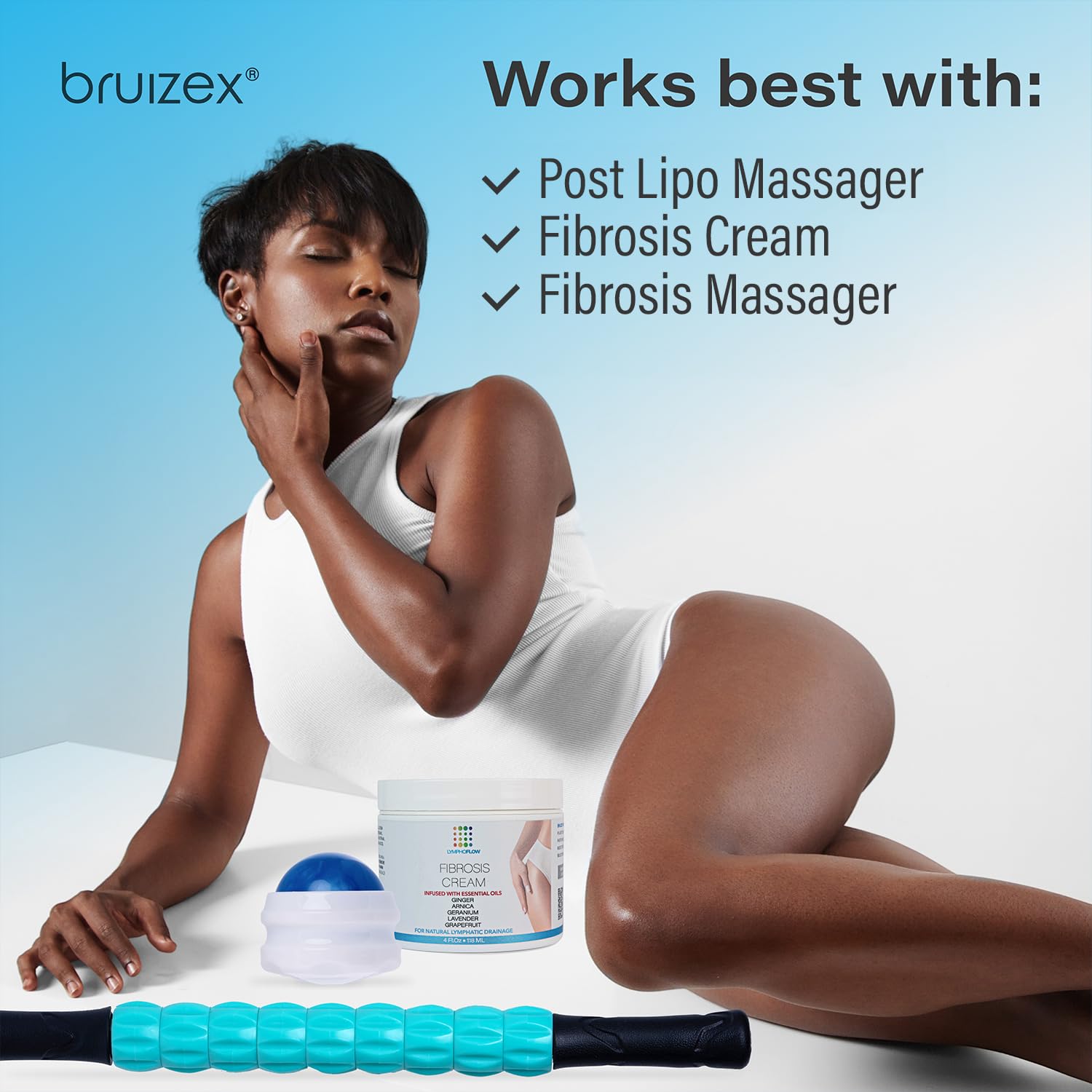 Bruizex scar massage with arnica oil for scar tissue care.