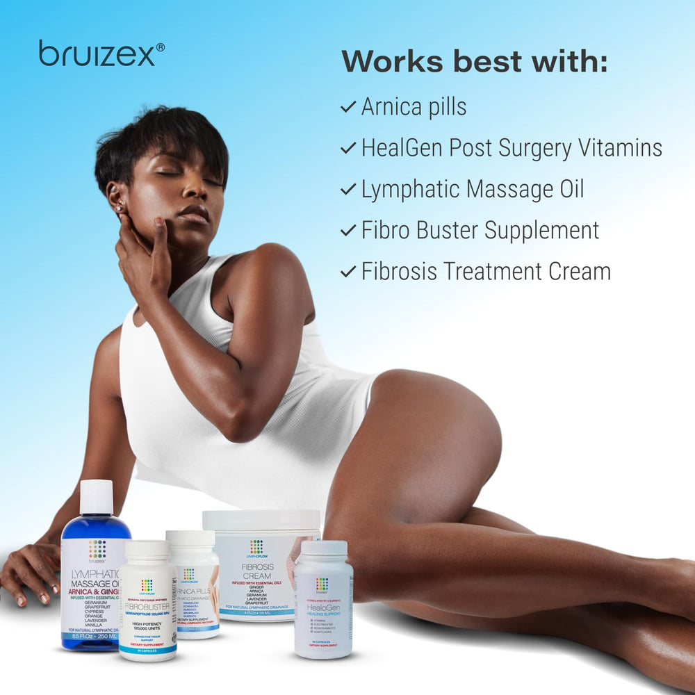 Close-up of Bruizex ingredients turmeric and boswellia on the label.