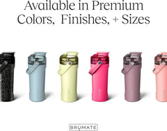 BrüMate BevGuard insulation keeps beverages cold, guava finish.