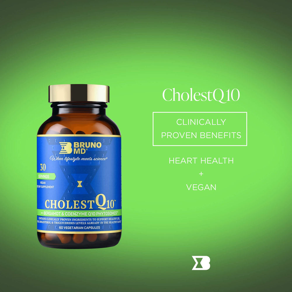 BRUNO MD CholestQ10 CoQ10 ingredients on label, bioactive blend