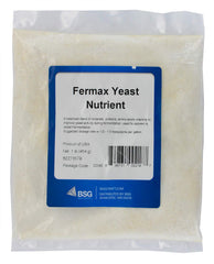 BSG Fermax Yeast Nutrient bag opened, highlighting mineral-protein blend for yeast health.