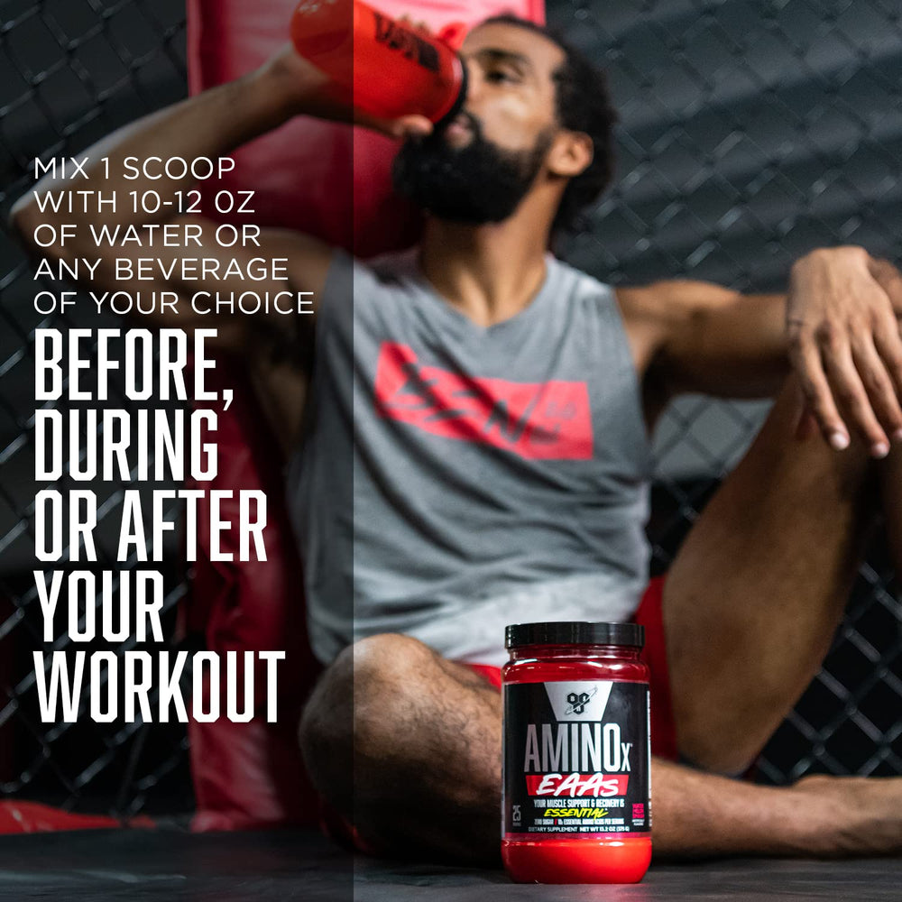BSN Amino X EAAs packaging-25 servings indicates value and long-lasting supply.