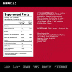 BSN Nitrix 2.0 bottle side view showing compact packaging for on-the-go.