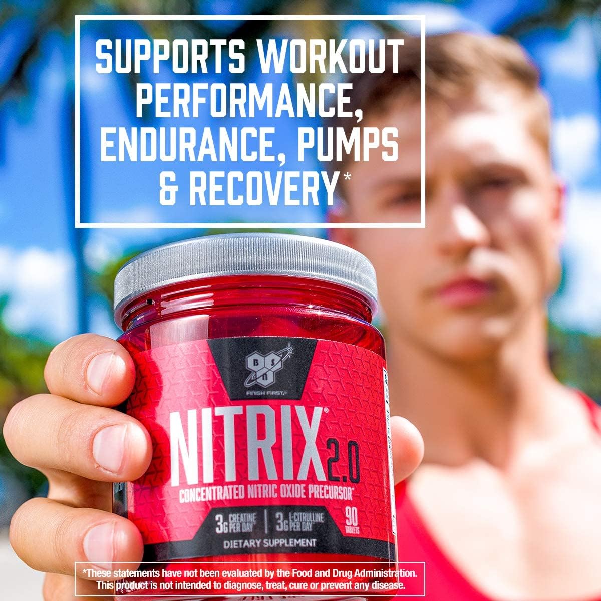 BSN Nitrix 2.0 tablets closeup for daily dosing