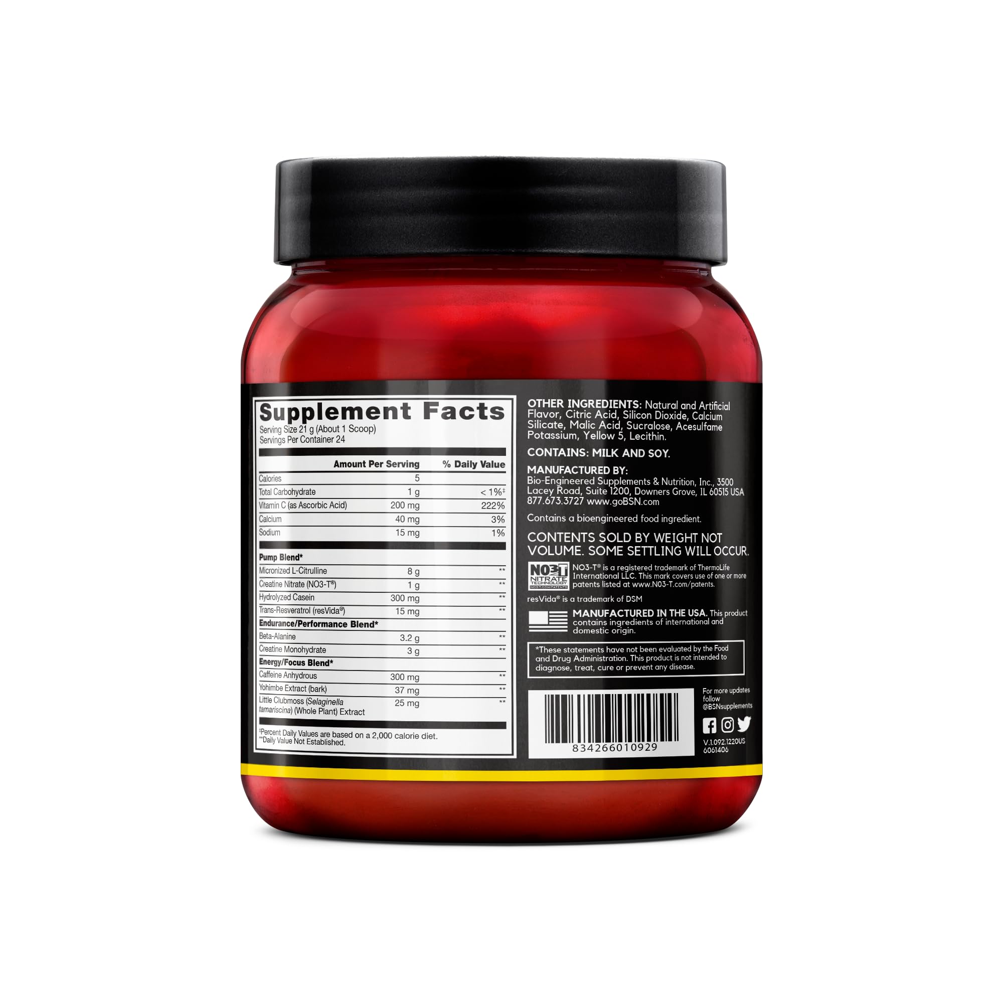 BSN N.O.-XPLODE Vaso pineapple packaging on display