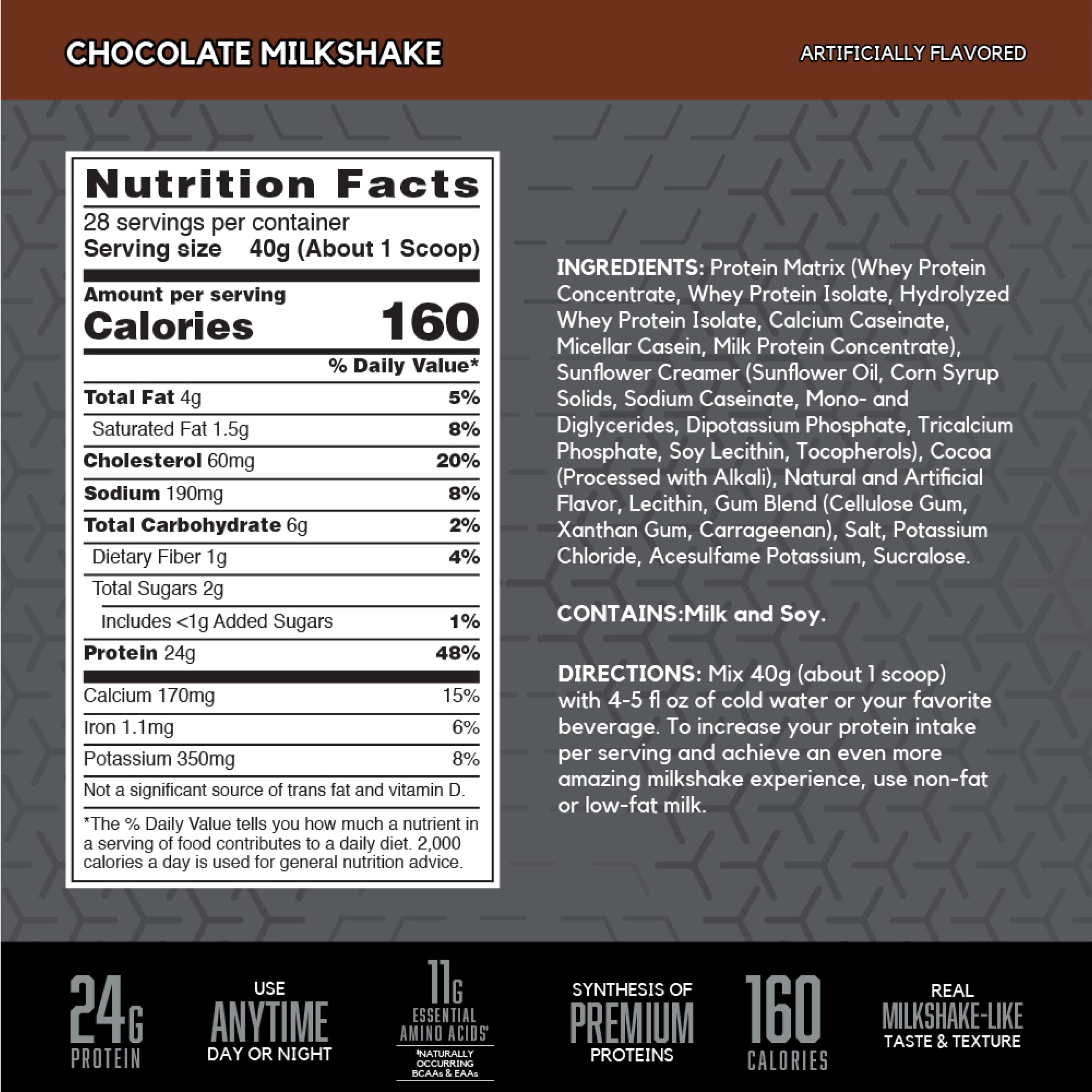 BSN SYNTHA-6 Edge chocolate powder scoop emphasizes convenient, high-protein supplement.