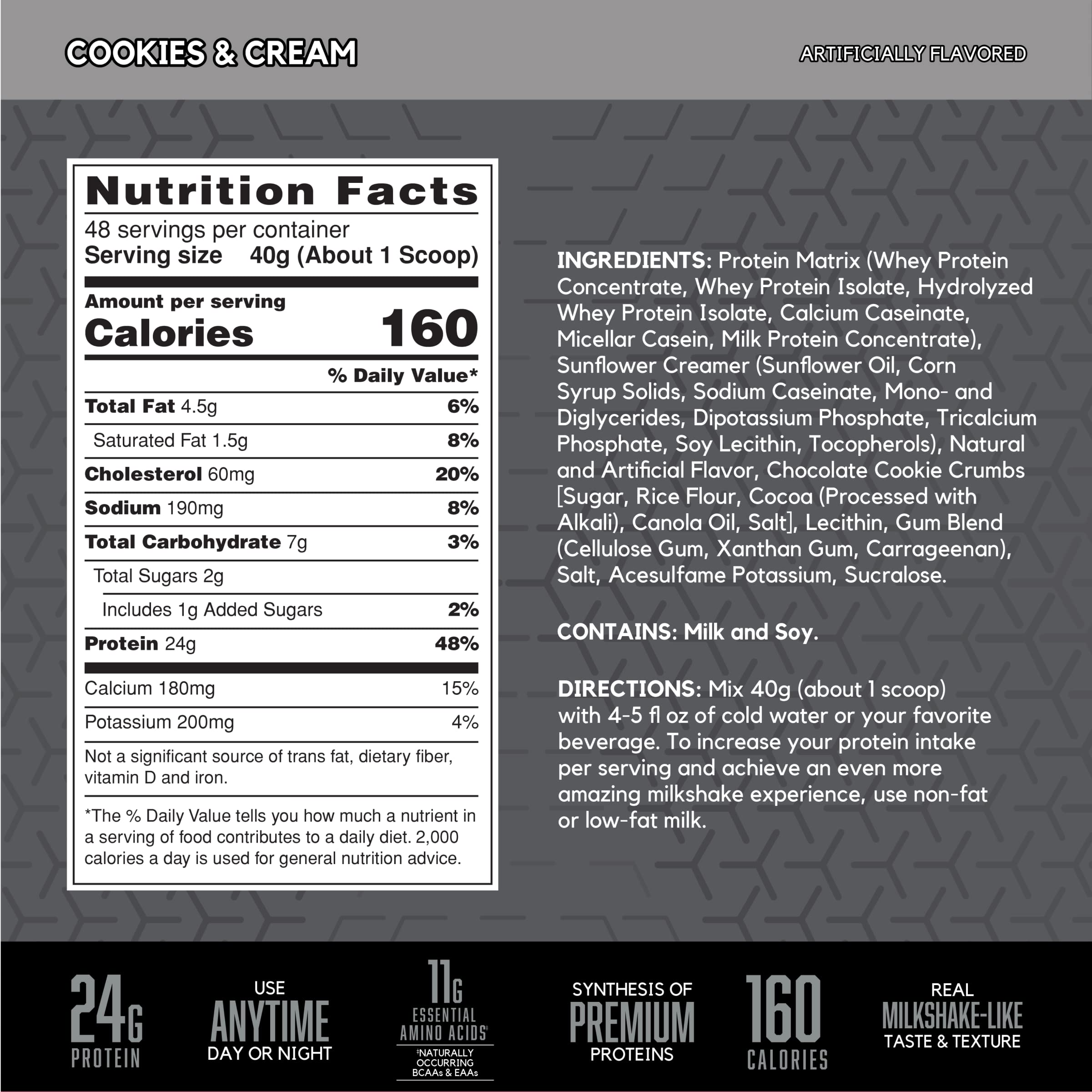 BSN SYNTHA-6 EDGE powder scoop displaying mix texture, versatile daily protein