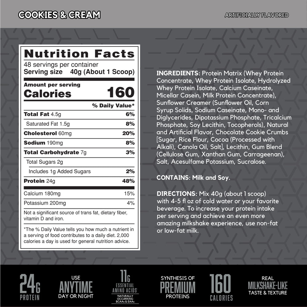 BSN SYNTHA-6 EDGE powder scoop displaying mix texture, versatile daily protein