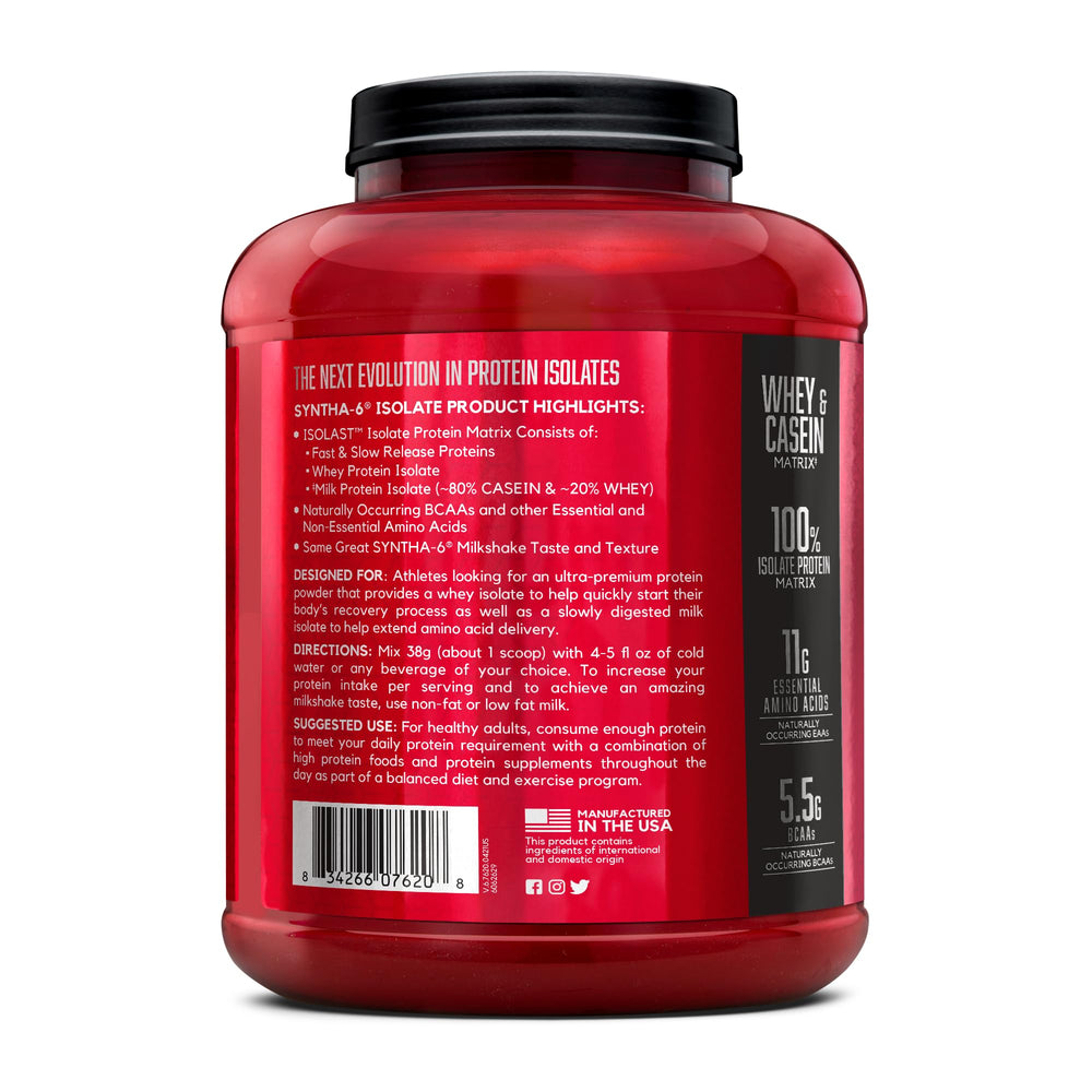 BSN SYNTHA-6 ISOLATE packaging image, 48 servings ready-to-use protein powder.