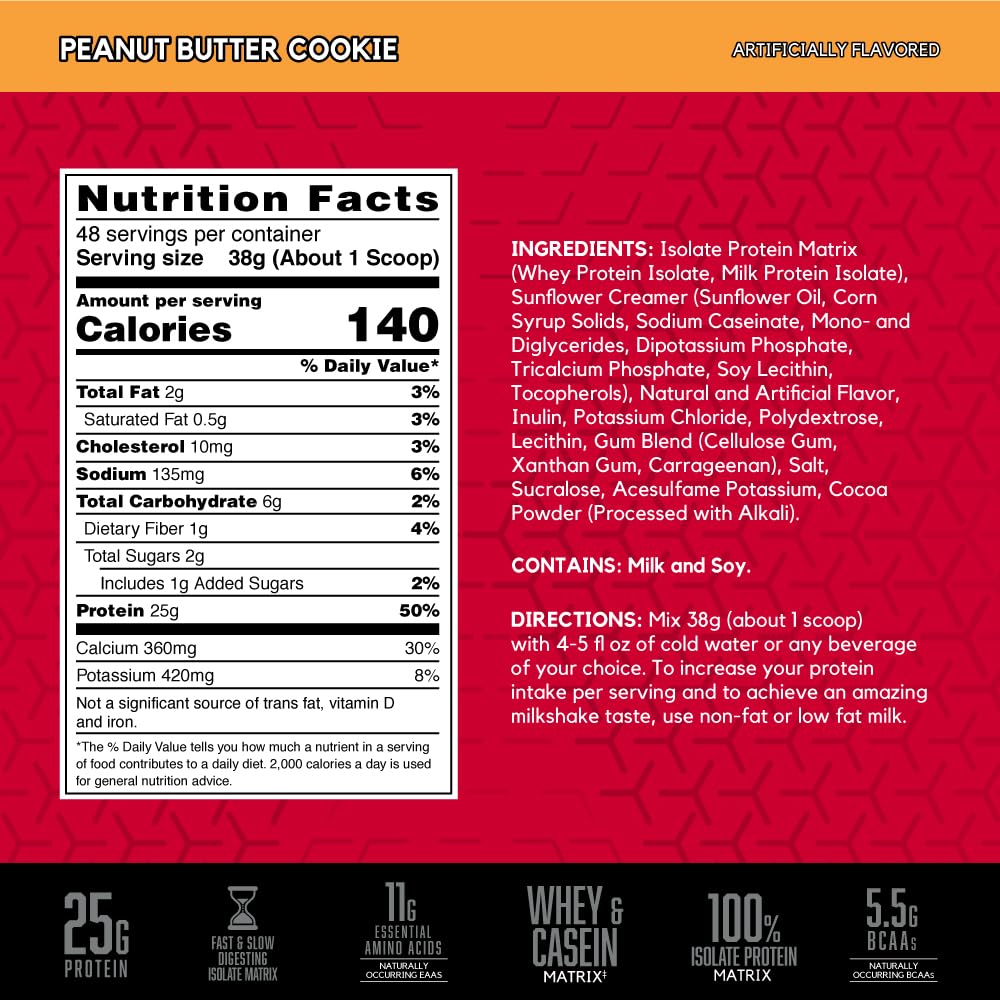 BSN SYNTHA-6 ISOLATE scoop of powder for easy measurement