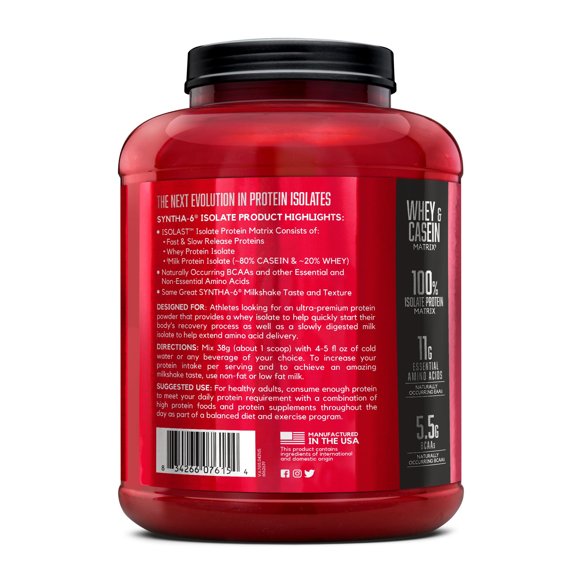 BSN SYNTHA-6 ISOLATE powder pour, ready-to-use post-workout option.