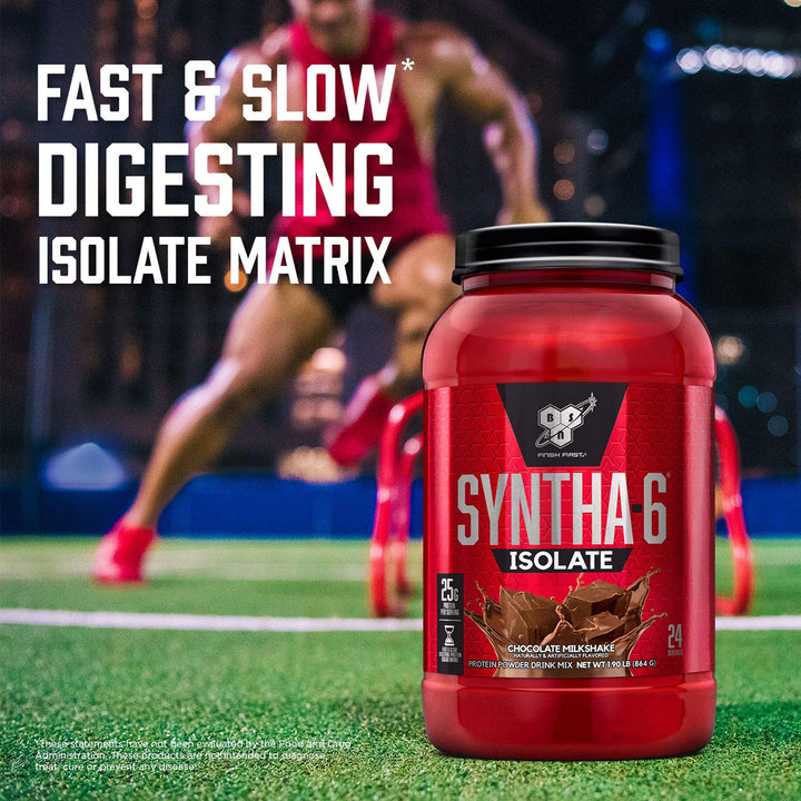 BSN SYNTHA-6 ISOLATE glass with prepared shake, rich and satisfying.