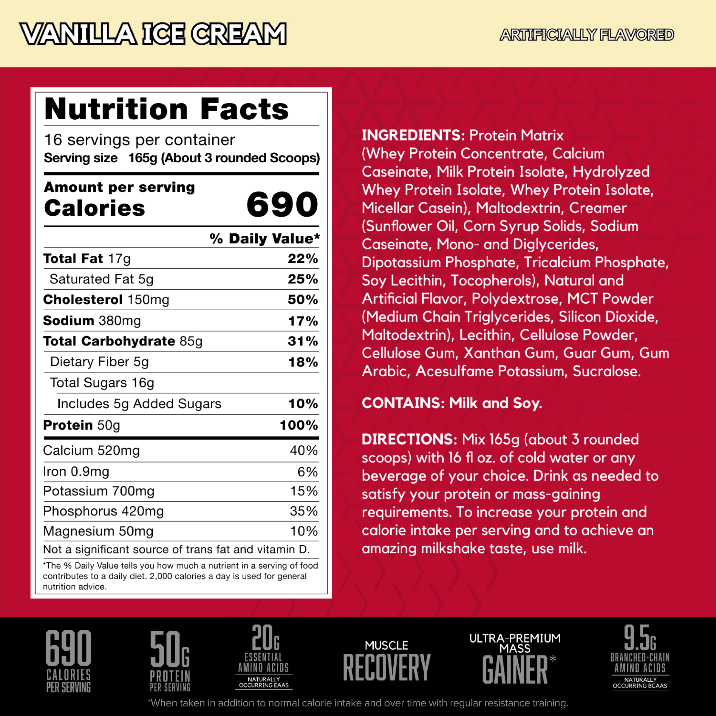 BSN TRUE-MASS serving scoop for precise daily calories and protein