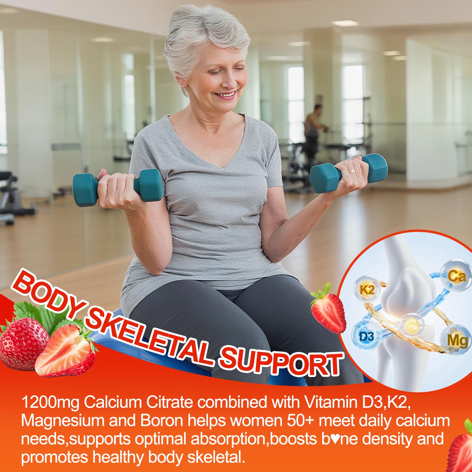 BSSTABBON 50+ calcium citrate gummies dual-layer cross-section demonstrates max potency design.