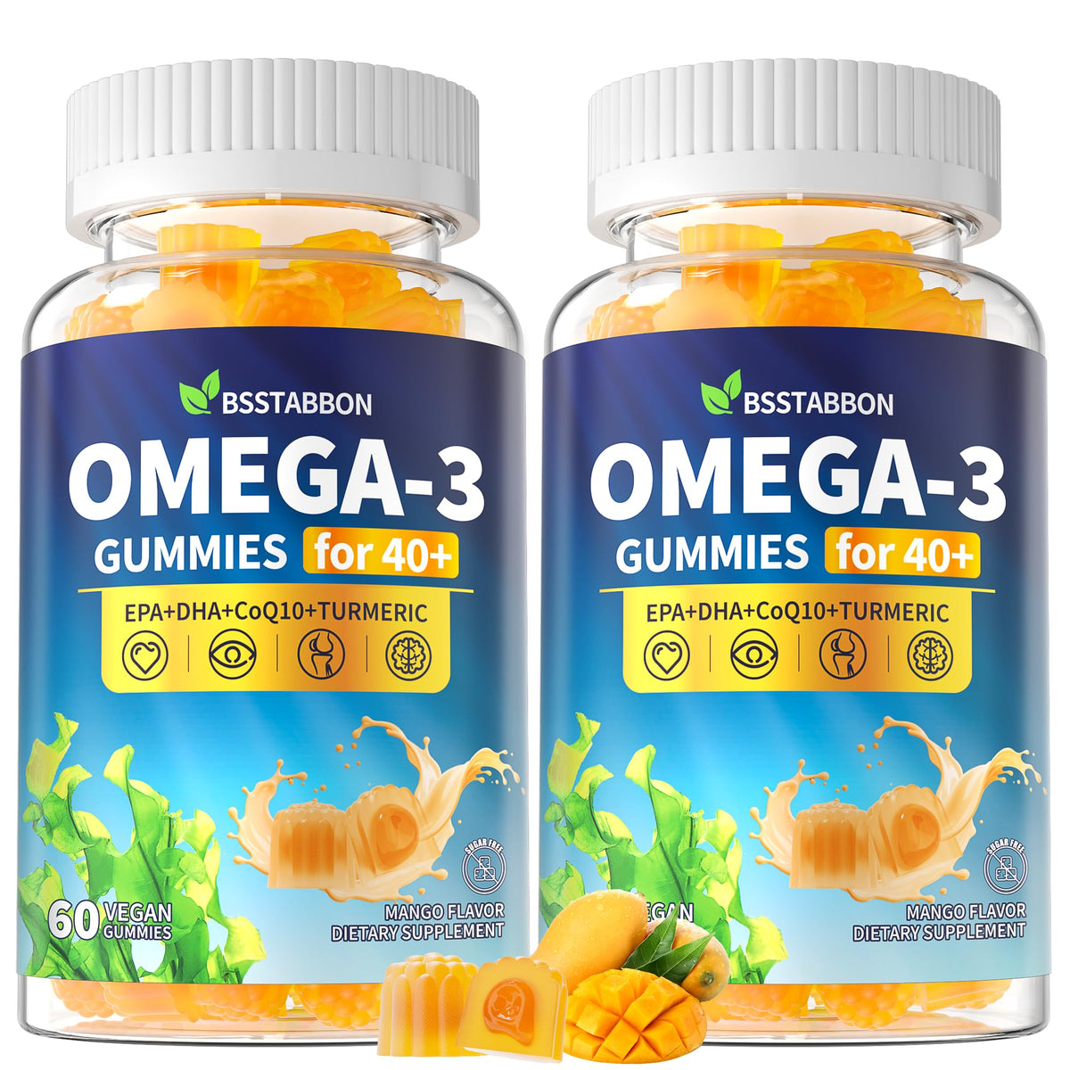 BSSTABBON Omega-3 gummies bottle for convenient daily support