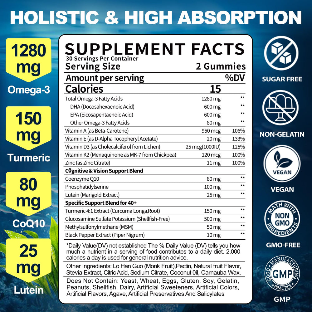 BSSTABBON Omega-3 gummies pour showing easy serving and freshness