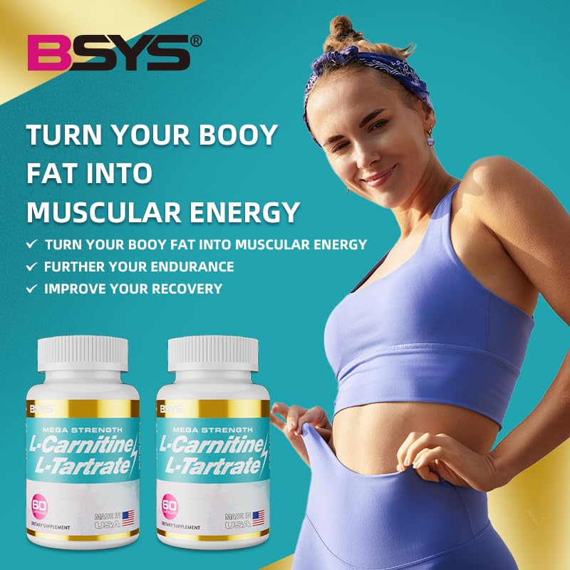 BSYS L-Carnitine label close-up highlighting tartrate formula